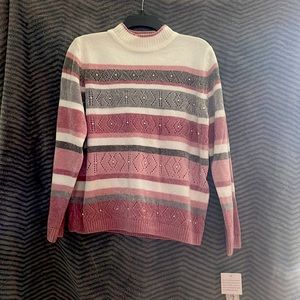 ALFRED DUNNER WOMANS PINK SWEATER BRAND NEW !! NEVER WORN